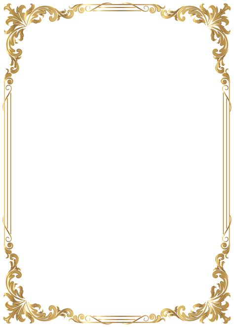 Border Frame Decoration Transparent Image | Gallery Yopriceville - High ...