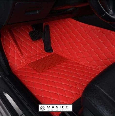 Luxury Car Floor Mats Racing Red 2 (2) - Manicci