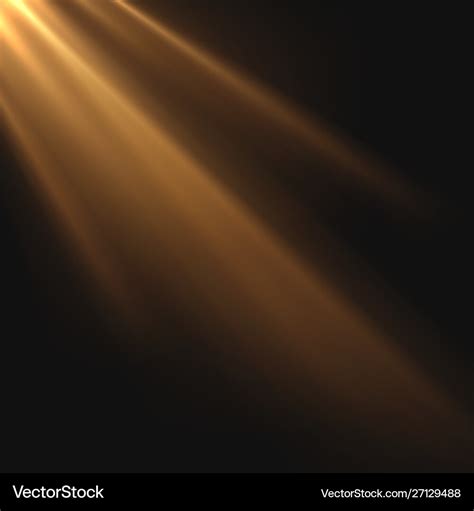 Sun rays light on black background Royalty Free Vector Image