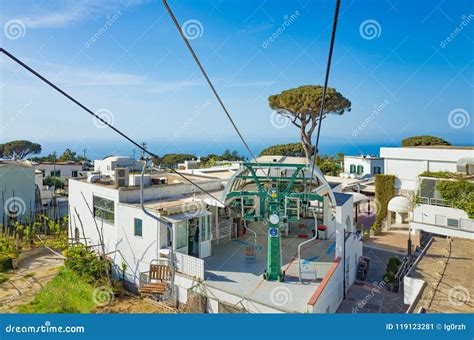 Chairlift in Anacapri at Capri Island, Italy Stock Image - Image of ...