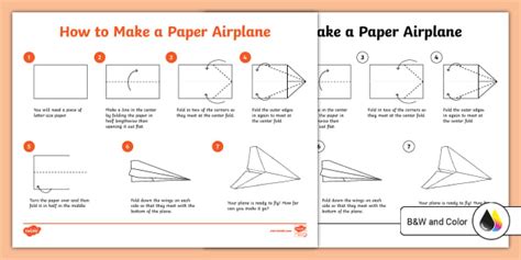 How To Make a Simple Paper Airplane Craft Instructions