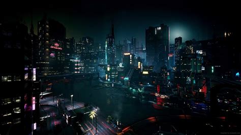 Futuristic Night City Cyberpunk 2077 Live Wallpaper - MoeWalls