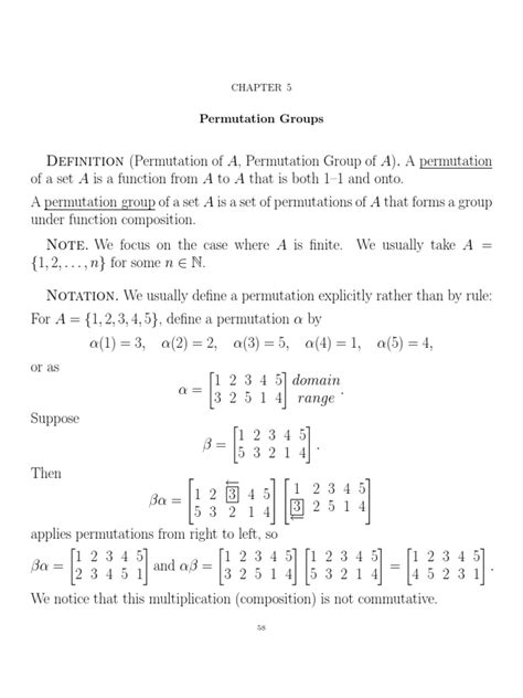 Permutation Group | PDF | Group (Mathematics) | Permutation