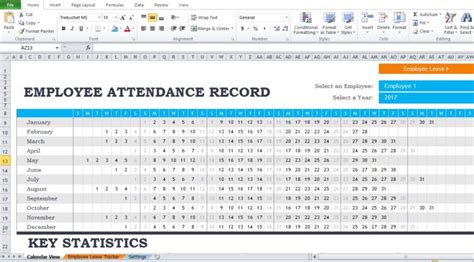 Printable Employee Attendance Report Templates (Excel / Word) - Excel TMP