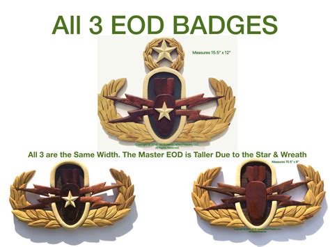 EOD Badge Wooden Plaque