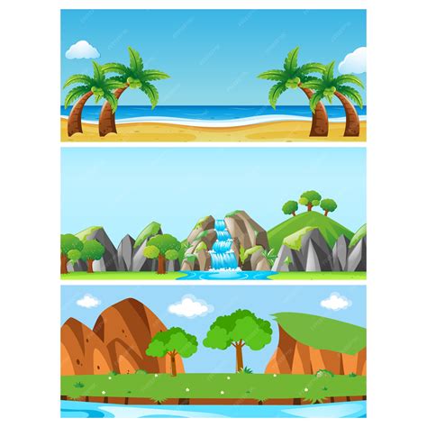 Premium Vector | Nature banners collection