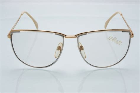 Silhouette Oversized Cat Eye Vintage Glasses, Gold, Made in Austria ...