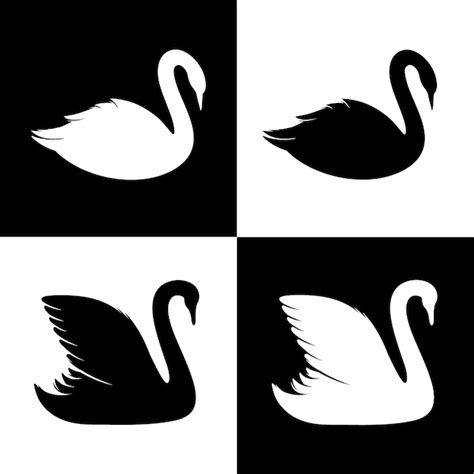 Free Vector | Swan silhouette