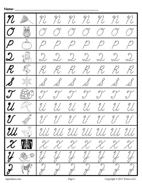 Cursive Uppercase Alphabet Worksheet – AlphabetWorksheetsFree.com