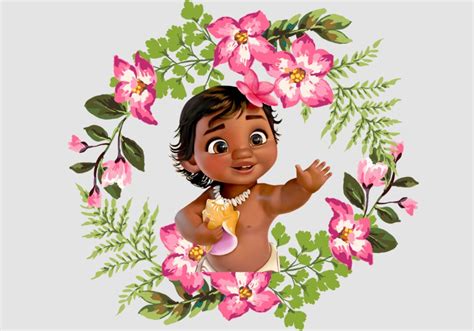 Baby Moana Png Clipart Baby Moana Cake Topper Png Digital Download Baby ...