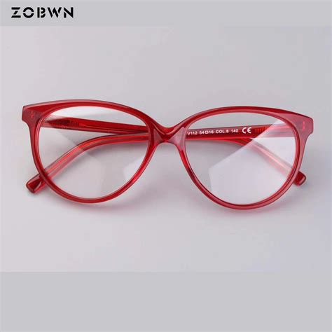 ZOBWN 2018 hot sale Women Eyeglasses red color Frame ladies Eye Glasses ...