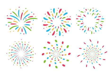 Colorful Fireworks Collection 692315 Vector Art at Vecteezy