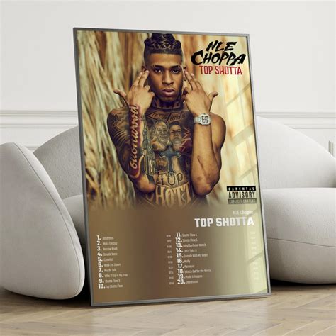 Nle Choppa Top Shotta Album Cover Poster Wall Art, NLE Choppa, Top ...