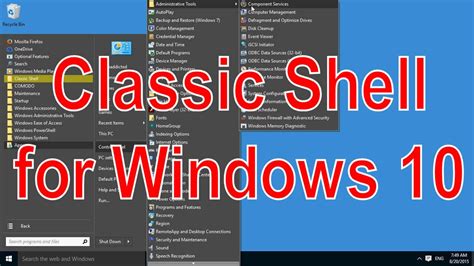 Classic Shell in Windows 10 - a free Start Menu - YouTube