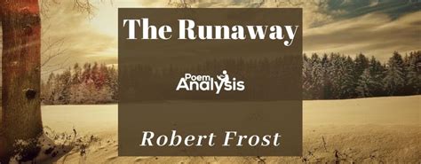 The Runaway by Robert Frost - Poem Analysis