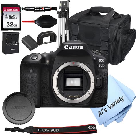 Canon EOS 90D DSLR Camera (Body Only) +32GB Card, Tripod, Case, and ...