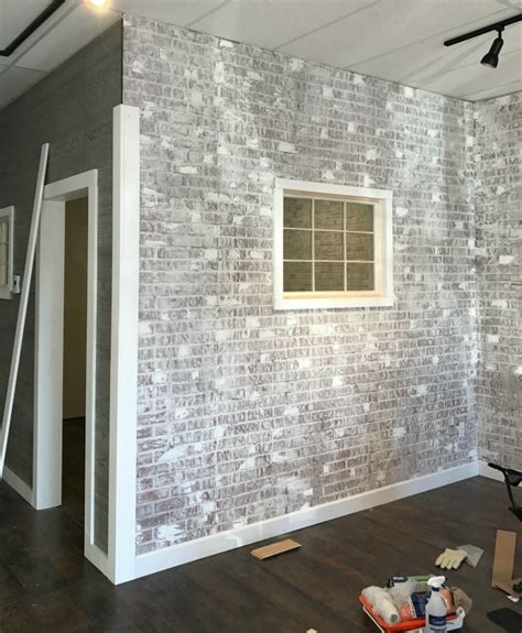 How To Create A Faux Brick Wall With Paneling | Exposed Brick Wall