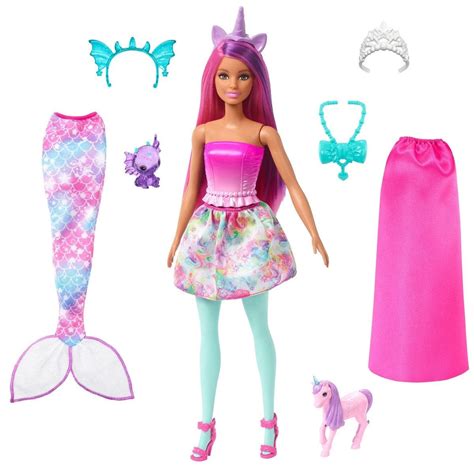 Barbie Dress Up Doll Mermaid with Fantasy Pets – Berglon