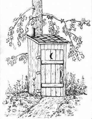 Outhouse Sketch at PaintingValley.com | Explore collection of Outhouse ...