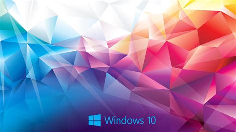 Windows 10 Wallpaper Abstract 3D Colorful Polygon - HD Wallpapers ...