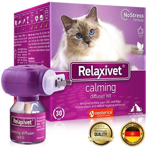 Relaxivet Cat Calming Pheromone Diffuser - Improved No-Stress Formula ...