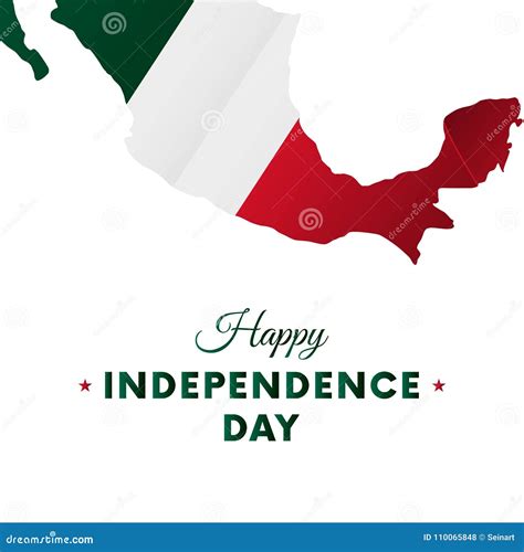 Banner or Poster of Mexico Independence Day Celebration. Mexico Map ...