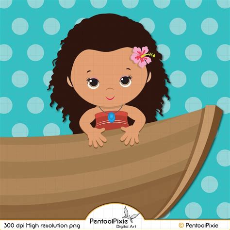 Baby Moana clipart Moana clipart Polynesian Princess | Etsy