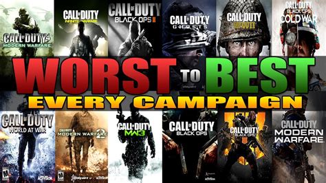 Ranking Every Call of Duty Campaign From WORST to BEST - YouTube