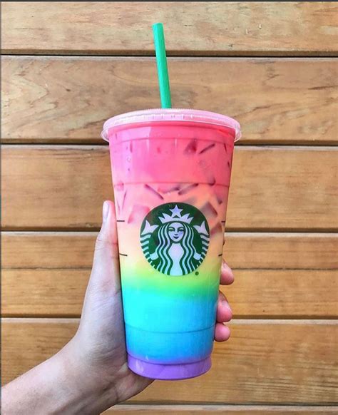 Starbucks Rainbow Drink | Healthy starbucks, Starbucks secret menu ...