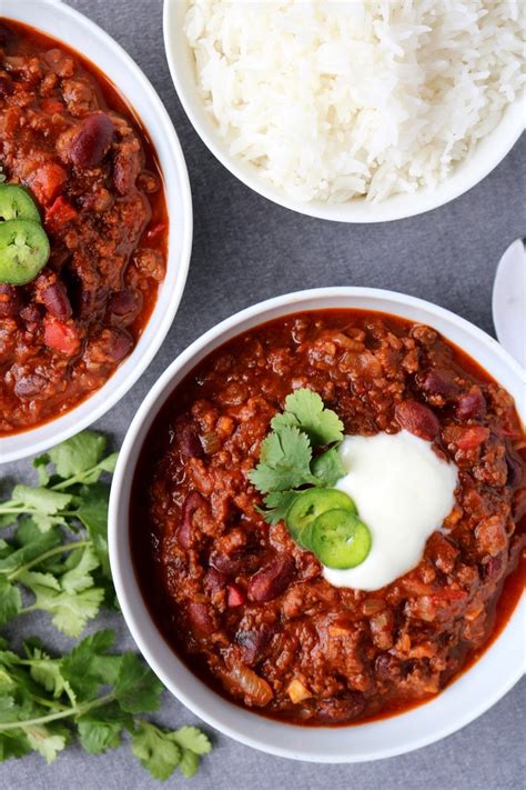 Chili Con Carne Recipe (Heatlhy!) - Stephanie Kay Nutrition