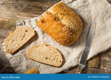 Organic Whole Wheat Bread Loaf Stock Image - Image of healthy, sliced ...