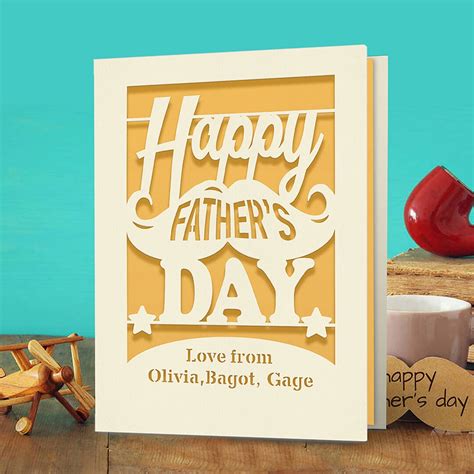 Personalized Father's Day Card Custom Fathers Day Gift Idea for Dad ...