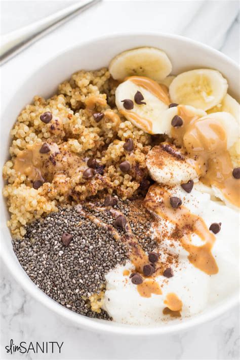 Greek Yogurt And Quinoa Breakfast Bowls - Slim Sanity