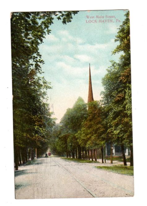 Old postcard. West Main Street, Lock Haven, Pennsylvania. 1922 ...