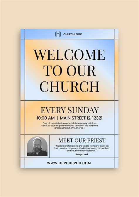 Personalize this Modern Gradient Welcome to our Church Flyer template ...