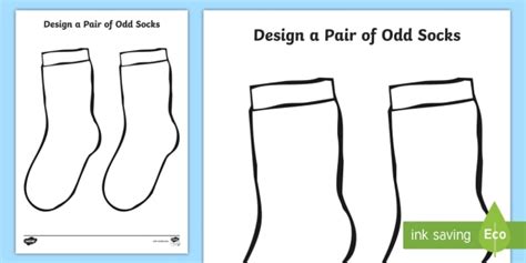 FREE! - Design a Pair of Odd Socks Worksheet / Activity Sheet