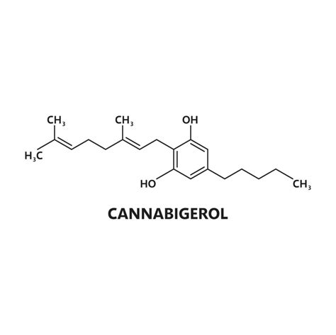 Cannabigerol cannabinoid molecule structure 22309036 Vector Art at Vecteezy