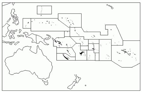 Oceania Blank Map Outline