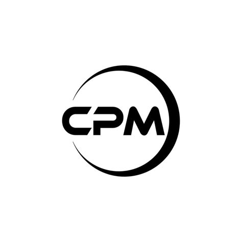 cpm letra logo diseño en ilustración. vector logo, caligrafía diseños ...