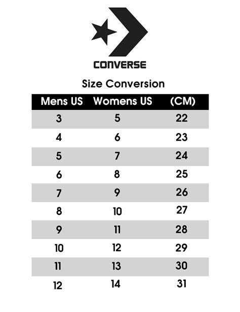 converse leggings size guide chart