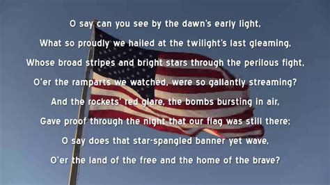 Star Spangled Banner (U.S. National Anthem) + Lyrics | National anthem ...