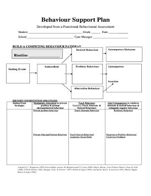 Behaviour support plan template - Fill Out and Sign Printable PDF ...