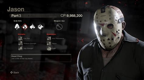 Check Out Stat Screens for Every Playable Jason in "Friday the 13th ...