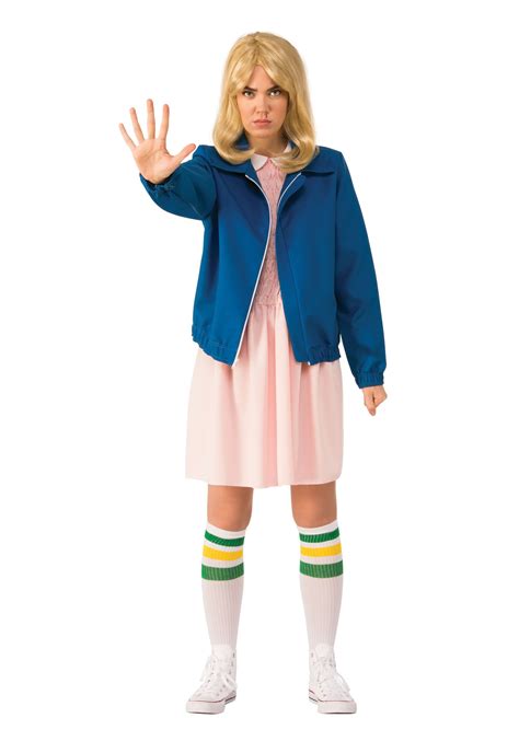 Stranger Things Eleven Blue Jacket Adult Costume