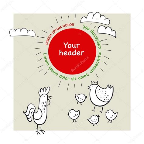 Chicken family sketch Stock Vector Image by ©Galyna #101008202