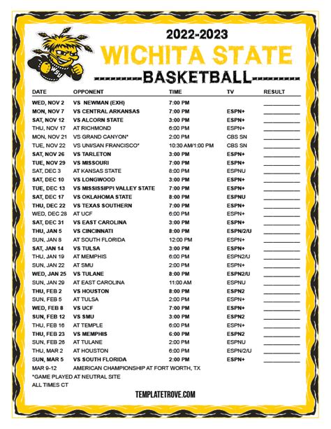 Wichita State Basketball Schedule 2025 - Gates Joanne