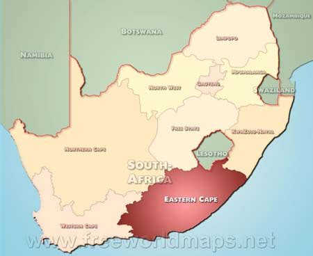 Eastern Cape map - South Africa