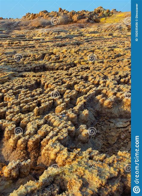 Dallol Landscape, Danakil Desert, Ethiopia Stock Photo - Image of ...