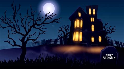 Haunted House Halloween Screensaver - YouTube