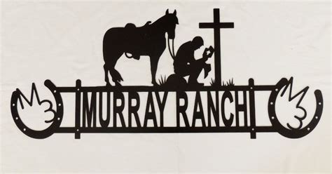 Custom Metal Entrance sign for Home Ranch or Farm | horseflymetal.com ...